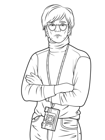 Andy Warhol Coloring Page